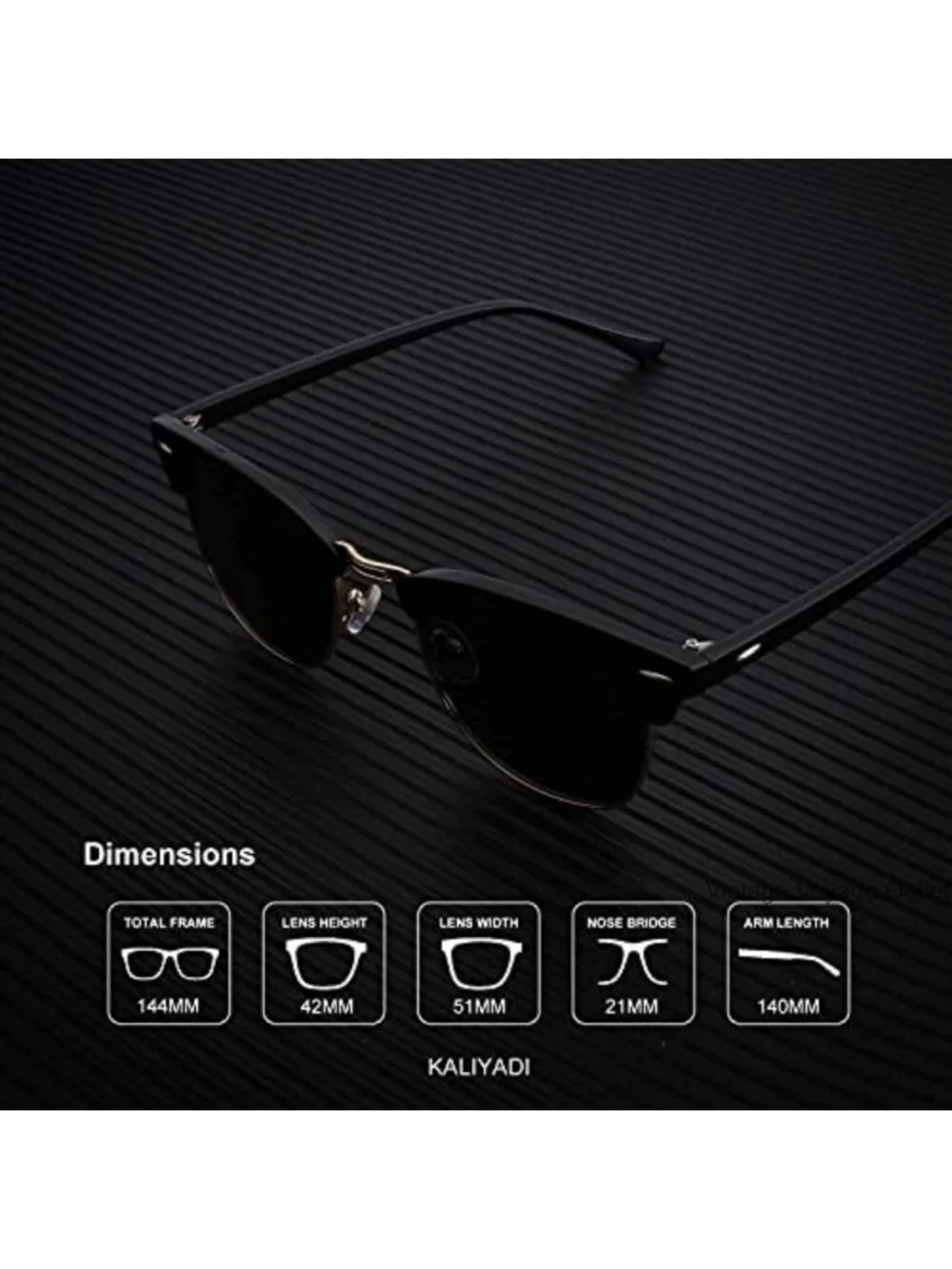 Polarized Sunglasses Men Women Retro Semi-Rimless Frame UV Blocking